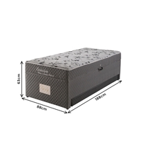 Cama Box Solteiro Conjugado Herval MH1443 Evolution 88x188x63cm com Baú, Cama Auxiliar e Molas Bonnel - Cinza