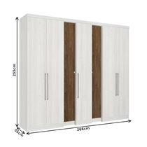 Guarda-Roupa Casal 7 Portas 4 Gavetas THB Selecto