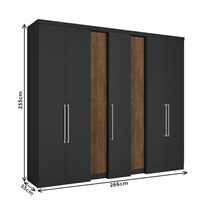 Guarda-Roupa Casal 7 Portas 4 Gavetas THB Selecto