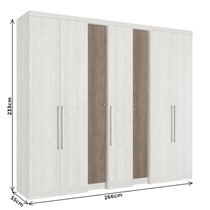 Guarda-Roupa Casal 7 Portas 4 Gavetas THB Selecto