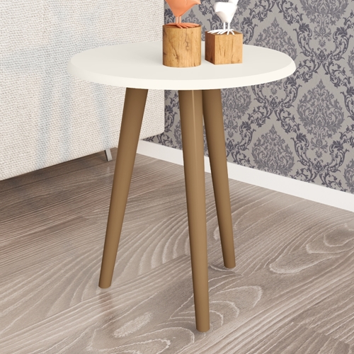 Mesa Lateral Bechara Decor Brilhante 44 cm com Pés Palito