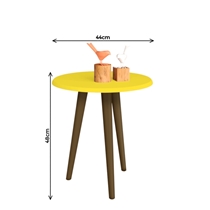 Mesa Lateral Bechara Decor Brilhante 44 cm com Pés Palito