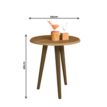 Mesa Lateral Bechara Decor Brilhante 44 cm com Pés Palito