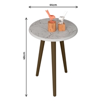 Mesa Lateral Bechara Decor Brilhante 44 cm com Pés Palito