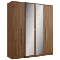 Guarda-Roupa Casal THB Splendore Plus Glass 4 Portas e 2 Gavetas com Espelho