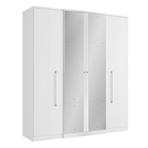 Guarda-Roupa Casal THB Splendore Plus Glass 4 Portas e 2 Gavetas com Espelho