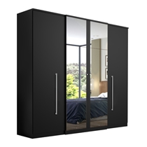 Guarda-Roupa Casal THB Splendore Plus Glass 4 Portas e 2 Gavetas com Espelho