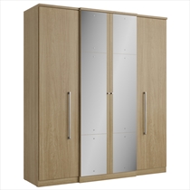 Guarda-Roupa Casal THB Splendore Plus Glass 4 Portas e 2 Gavetas com Espelho