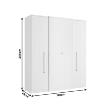 Guarda-Roupa Casal 4 Portas 2 Gavetas THB Splendore