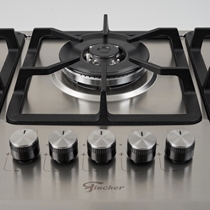 Cooktop 5 Bocas à Gás Fischer Infinity 23678-54121 com Chama Tripla e Acendimento Superautomático Inox Escovado – Bivolt