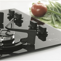 Cooktop 4 Bocas À Gás Fischer Fit Line com Mesa de Vidro Temperado e Acendimento Superautomático Preto - Bivolt