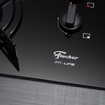 Cooktop 4 Bocas À Gás Fischer Fit Line com Tripla Chama e Mesa de Vidro Temperado Preto - Bivolt