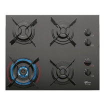 Cooktop 4 Bocas À Gás Fischer Fit Line com Tripla Chama e Mesa de Vidro Temperado Preto - Bivolt