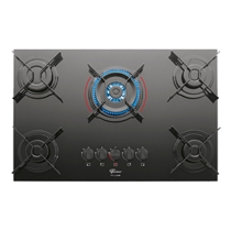 Cooktop 5 Bocas a Gás Fischer TC Fit Line com Tripla Chama Preto - Bivolt