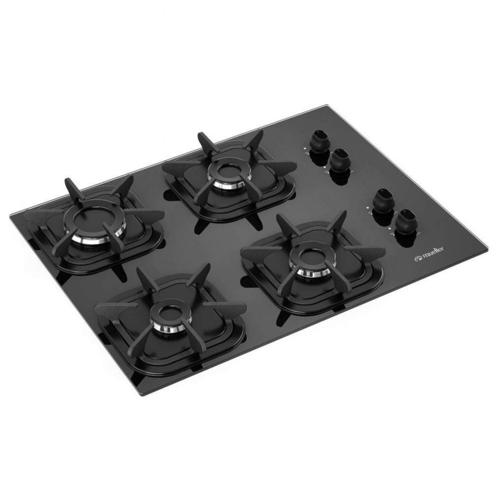 Cooktop 4 Bocas Mueller Ultra Chama Preto Bivolt Schumann