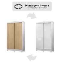 Guarda-Roupa Solteiro 2 Portas de Correr 2 Gavetas MX Móveis Apiúna Flex