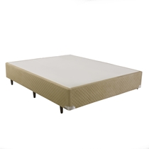 Base para Cama Box Casal Herval Suede 138x188x39cm - Bege