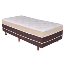 Cama Box Conjugada Solteiro Cristalflex com Molas 88x188x55cm Bege