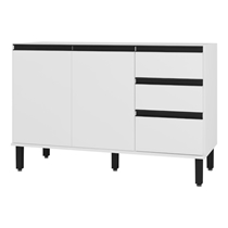 Balcão Pia 120cm 3 Portas 2 Gavetas MX Móveis Vicenza