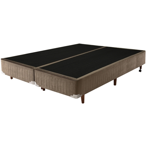 Base para Cama Box Queen Cristalflex Barcelona Suede 158x198X36cm - Marrom