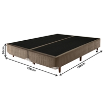 Base para Cama Box Queen Cristalflex Barcelona Suede 158x198X36cm - Marrom