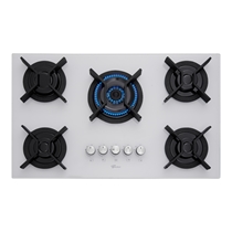 Cooktop 5 Bocas a Gás Fischer Infinity com Acendimento Super Automático e Tripla Chama Branco - Bivolt