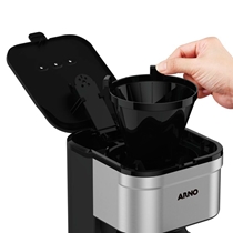 Cafeteira Arno Preferita CFPF 750ml 18 Xícaras 650W com Filtro Lavável Inox/Preto