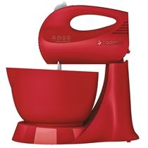 Batedeira Cadence Jolie Colors BAT411 200W com 3 Velocidades e Tigela de 3,5 Litros Vermelho