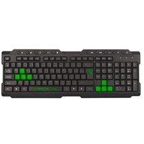 Teclado Gamer ELG Dragon War TGDW 107 Teclas com Função Anti-Ghosting - Preto/Verde