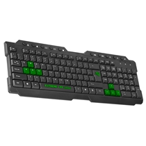 Teclado Gamer ELG Dragon War TGDW 107 Teclas com Função Anti-Ghosting - Preto/Verde