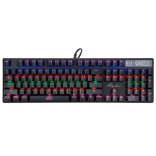 Teclado Gamer Mecânico ELG Flakes Power Royale FLKT001 com 87 Teclas Anti-Ghosting Preto