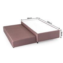 Base para Cama Box Solteiro Herval MH 1453 com Cama Auxiliar 88X188X34cm - Cobalt