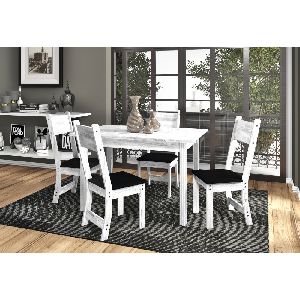 Conjunto De Mesa De Jantar Indekes New Dallas Plus 110 Schumann