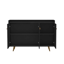 Aparador Buffet 135cm 3 Portas com Pés Palito Bechara Quartzo