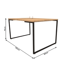 Mesa de Jantar 4 Lugares Fitmobel Porto 135x90cm