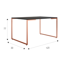 Mesa de Jantar 4 Lugares Fitmobel Porto 135x90cm