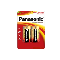 Pilha Alcalina C Panasonic LR14XAB/2B com 2 Unidades