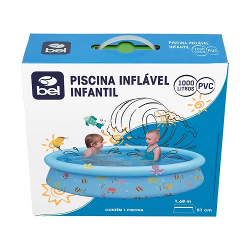 Piscina Inflável Bel Lazer Estampa Divertida 1000L Schumann