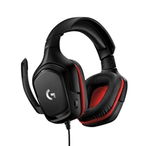 Headset Gamer Logitech G332 para PC e Consoles P2 3,5mm - Preto/Vermelho