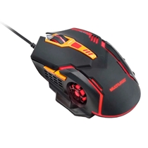 Mouse Gamer Multilaser MO270 2400 DPI USB - Preto e Laranja