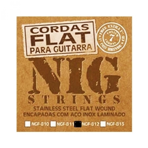 Encordoamento para Guitarra NIG NGF812 Flat 0.12