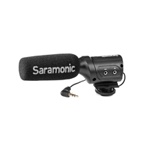 Microfone Condensador para Câmera DSLR Saramonic SR-M3 com Saída P2 Preto