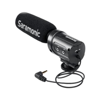 Microfone Condensador para Câmera DSLR Saramonic SR-M3 com Saída P2 Preto