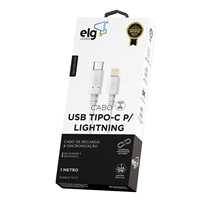 Cabo USB Tipo-C para Lightning ELG TCL10 - Branco