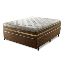 Cama Box Casal Umaflex Capuccino 138x188x75cm Molas Ensacadas - Marrom