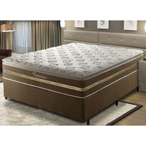 Cama Box Casal Umaflex Capuccino 138x188x75cm Molas Ensacadas - Marrom