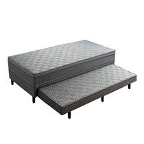 Cama Box Solteiro Umaflex Madri Plus 88x188x52cm com Cama Auxiliar - Jeans