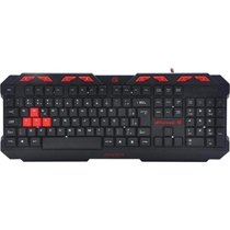 Teclado Gamer FORTREK Spider GK706 Multimídia ABNT2 - Preto/Vermelho