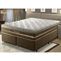 Cama Box King Umaflex Capuccino 193x203x75cm com Molas Ensacadas - Marrom