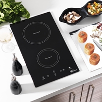 Cooktop 2 Bocas de Indução Fischer com Mesa Vitrocerâmica e 9 Níveis de Potência Preto